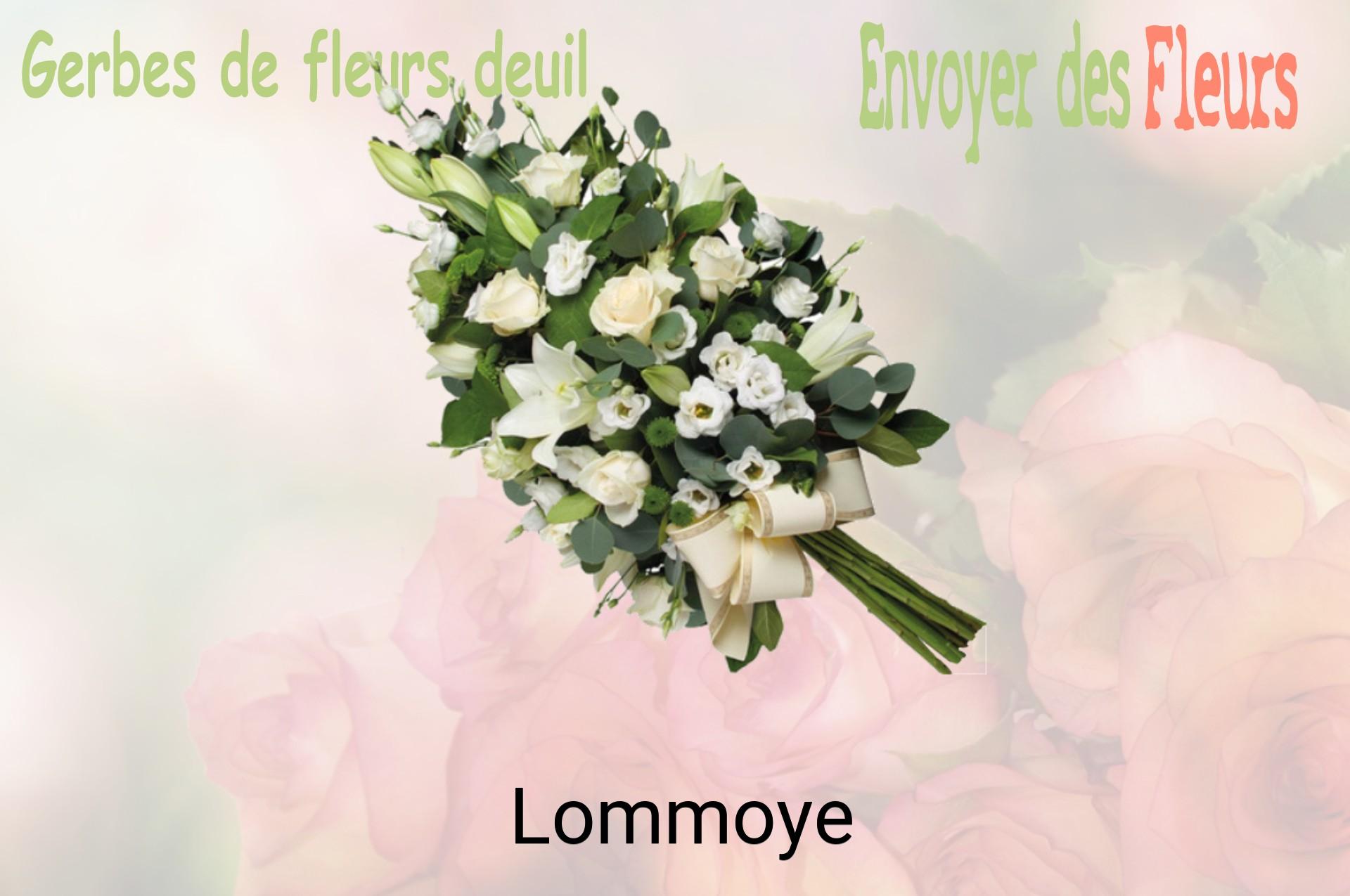 Gerbe de fleurs de deuil livrée à Lommoye